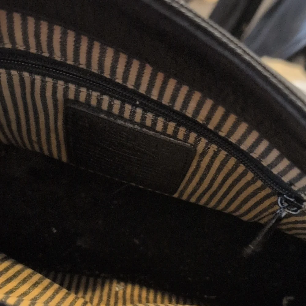 Brighton Black Croc-Embossed Shoulder Bag